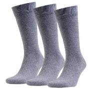 Amanda Christensen Strømper 3P True Combed Cotton Sock Grå Str 47/50