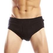 JBS Basic Fly Brief Svart bomull Medium Herre