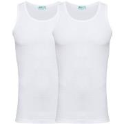 JBS 2P Organic Cotton Singlet Hvit økologisk bomull Small Herre