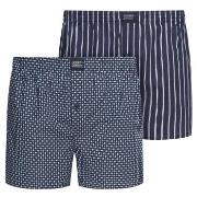 Jockey 2P Woven Boxer Shorts Marine bomull Small Herre