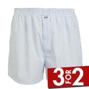 Jockey Woven Poplin Boxer Shorts Hvit m Rand bomull X-Large Herre