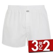 Jockey Woven Poplin Boxer Shorts Hvit bomull X-Large Herre