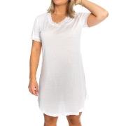 Lady Avenue Silk Jersey Nightgown Benhvit silke X-Large Dame