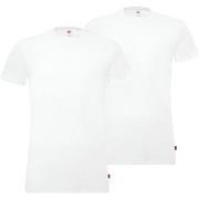 Levis 2P Base Crew Neck T-shirt Hvit bomull Medium Herre