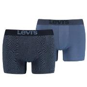 Levis 2P Base Herringbone Boxer Blå bomull Large Herre