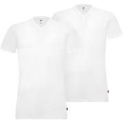 Levis 2P Base V-Neck T-shirt Hvit bomull X-Large Herre