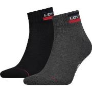 Levis Strømper 2P Sport Mid Cut Sock Svart/Grå Str 39/42