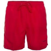 Calvin Klein Badebukser Core Solids Drawstring Swim Shorts Rød polyest...