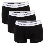 Calvin Klein 3P Cotton Stretch Low Rise Trunks Svart bomull Small Herr...