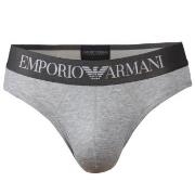 Armani Cotton Stretch Brief Grå bomull Large Herre