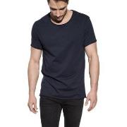Bread and Boxers Crew Neck Relaxed Marine økologisk bomull Medium Herr...