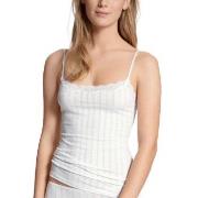 Calida Etude Toujours Spaghetti-Top Hvit bomull Large Dame