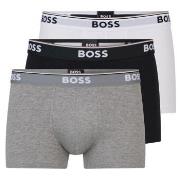 BOSS 6P Cotton Stretch Trunks Hvit/Svart bomull Small Herre