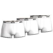 BOSS 3P Cotton Stretch Trunks Hvit bomull Medium Herre