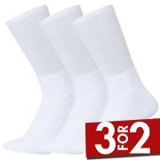 Claudio Strømper 3P Tennis Socks Hvit Str 40/45 Herre