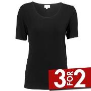 Damella Bamboo  31302 T-Shirt Svart Bambus Small Dame