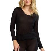 Damella Silk Long Sleeve Svart silke Small Dame