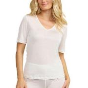 Damella Silk T-Shirt Elfenben silke Large Dame