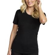 Damella Wool T-Shirt Svart merinoull X-Small Dame
