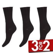 Decoy Strømper 3P Thin Comfort Top Socks Svart Strl 37/41 Dame