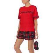 DKNY 100 DKNY Short Pj Set Rød/Svart Large Dame