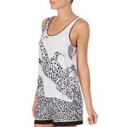 DKNY Wild Side Top and Shorts Set Svart/Hvit viskose X-Large Dame