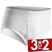 Dovre Brief With Fly Hvit bomull 3XL Herre