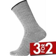 Egtved Strømper Wool No Elastic Rib Socks Grå Str 40/45