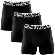 Muchachomalo 3P Cotton Stretch Basic Boxer Svart bomull Medium Herre