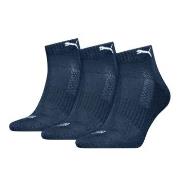 Puma Strømper 3P Cushioned Quarter Sock Marine Str 43/46