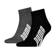 Puma Strømper 2P Lifestyle Quarter Sock Svart Str 39/42