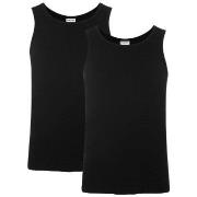 Resteröds 2P Organic Cotton Tank Top Slim Fit Svart økologisk bomull X...