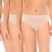 Schiesser Truser 3P Essentials Cotton Briefs Beige bomull 44 Dame