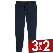 Schiesser Mix and Relax Lounge Pants With Cuffs Mørkblå bomull Small H...