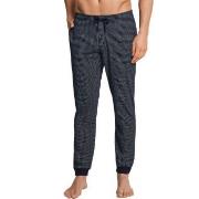 Schiesser Mix and Relax Lounge Pants With Cuffs Blå Mønster bomull X-L...