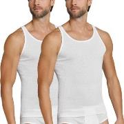 Schiesser 2P Original Classics Double Rib Undershirts Hvit bomull X-La...