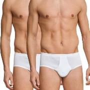 Schiesser 2P Original Classics Fine Rib Sport Briefs Hvit bomull Mediu...