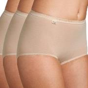 Sloggi Truser 3P Basic Maxi Beige bomull 46 Dame