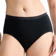 Sloggi Truser Dam Basic Midi Svart bomull 48 Dame