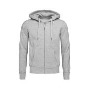 Stedman Active Hooded Sweatjacket For Men Gråmelerad X-Large Herre