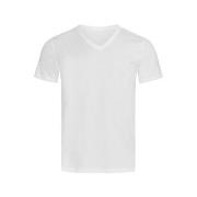 Stedman Ben V-neck For Men Hvit ringspunnet bomull XX-Large Herre