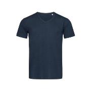 Stedman Ben V-neck For Men Marine ringspunnet bomull Large Herre