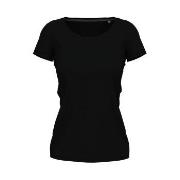 Stedman Claire Crew Neck Svart ringspunnet bomull Small Dame