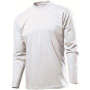 Stedman Classic Long Sleeve Men Hvit bomull Small Herre