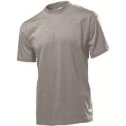 Stedman Classic Men T-shirt Grå bomull Large Herre