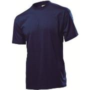 Stedman Classic Men T-shirt Marine bomull Large Herre