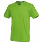 Stedman Classic V-Neck Men T-shirt Lysegrønn bomull Medium Herre