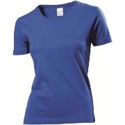 Stedman Classic Women T-shirt Royalblå bomull Medium Dame