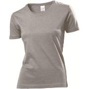 Stedman Classic Women T-shirt Mørkgrå  bomull Small Dame