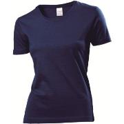 Stedman Classic Women T-shirt Marine bomull Medium Dame